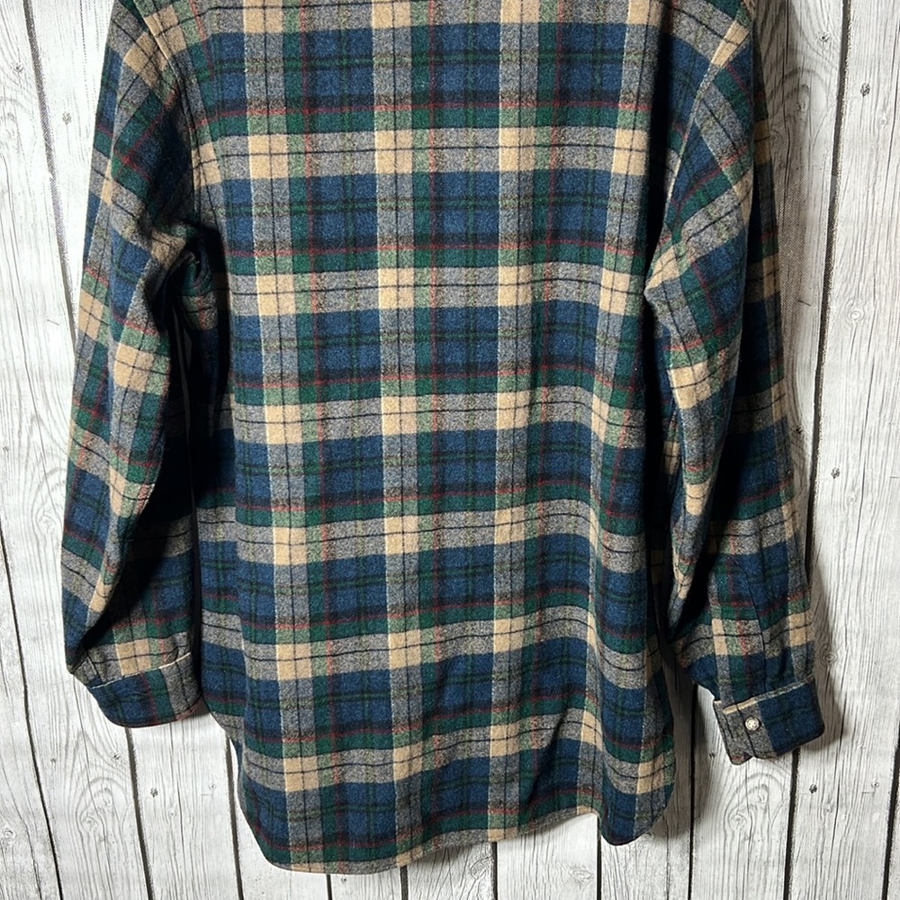 Pendleton 100% Virgen Wool Plaid Button Front Shi… - image 7